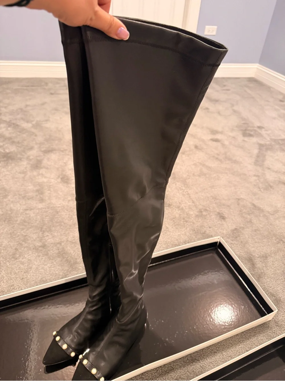 Philosophy Di Lorenzo Serafini Over the Knee Black Boots Size 7.5